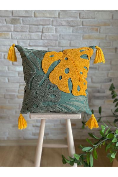SWITA Single Premium Punch Embroidered Throw Pillow Cover