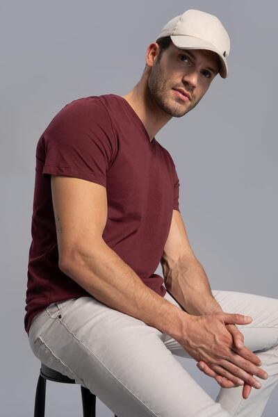 DeFacto Slim Fit V-nyakú alap póló