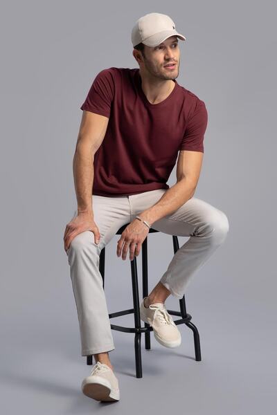 DeFacto Slim Fit V-nyakú alap póló