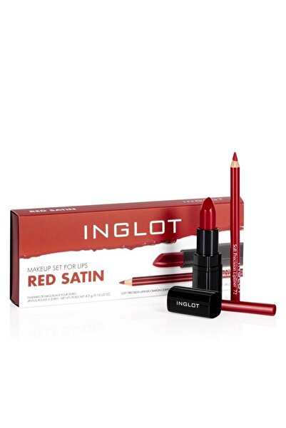 INGLOT Kırmızı Saten Dudak Makyaj Seti