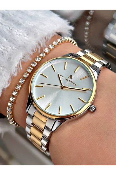 Navimarine Steel Cord Women's Wristwatch + Bracelet Gift
