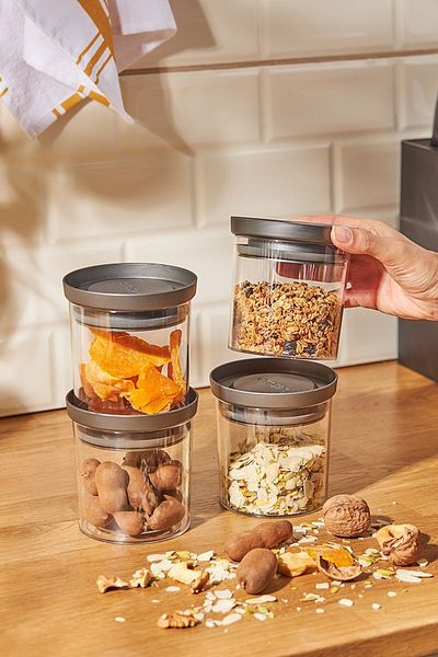 Emsan Arya 4-Piece Small Storage Container Gray