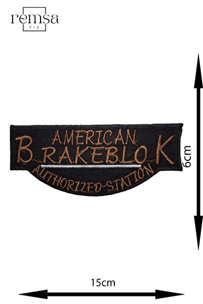 REMSATİC Iron-On Arma - Patch - Brakeblock Patch Patch Model (15cm X 6cm)