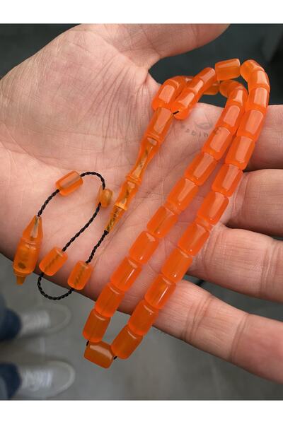 System Tassel Harel Orange Fire Amber Rosary