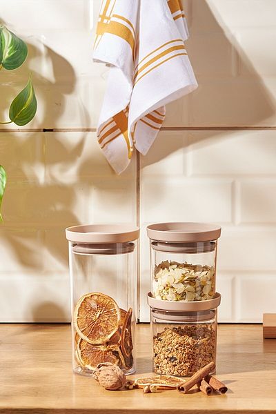 Emsan Arya 3-Piece Small Storage Container Beige