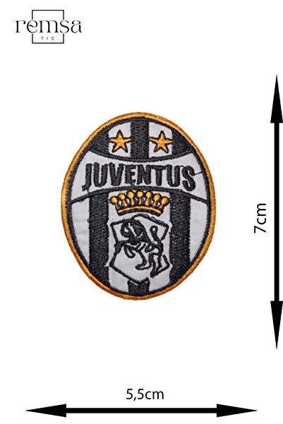 REMSATİC Ütü Ile Yapışan Arma - Yama - Patch - Juventus Modeli (5,5cm X 7cm)