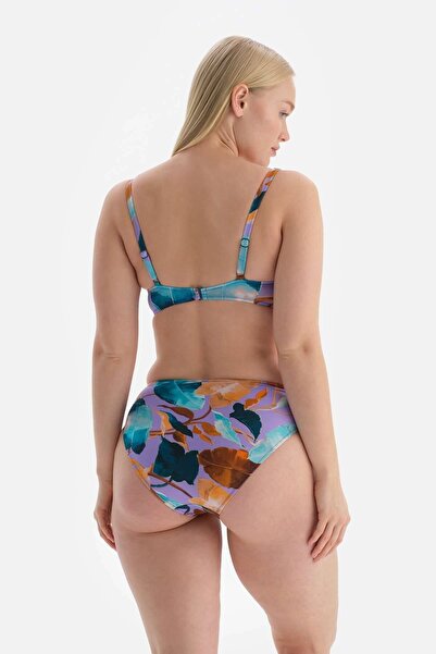 Dagi Λιλά - Βενζινοπράσινο κορσέ Tight Bikini Top