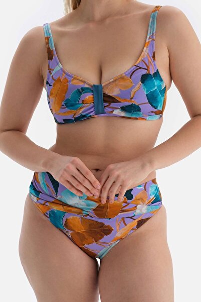 Dagi Λιλά - Βενζινοπράσινο κορσέ Tight Bikini Top