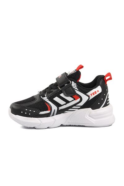 Aspor Lafonten 722y-p Pantofi sport pentru copii cu velcro negru-rosu