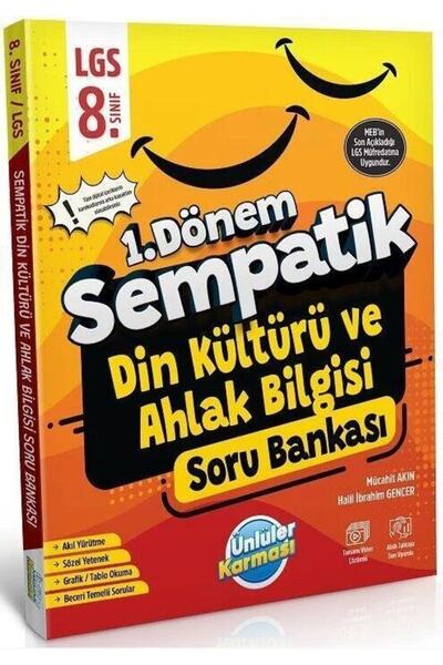 Ünlüler Karması Yayınları 8. Sınıf Lgs Din Kültürü Ve Ahlak Bilgisi 1. Dönem Sempatik Soru Bankası