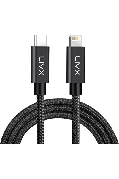 LivX Horizontal 20w Type C To Lightning Iphone Ipad Hızlı Şarj Ve Data Kablosu 50 Cm