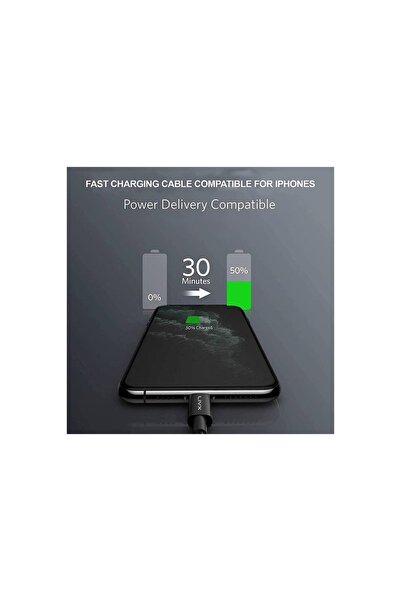 LivX Horizontal 20w Type C To Lightning Iphone Ipad Hızlı Şarj Ve Data Kablosu 50 Cm