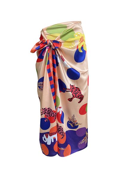 Bolder Elena Polka Dot Ecru Pareo (No see-through)