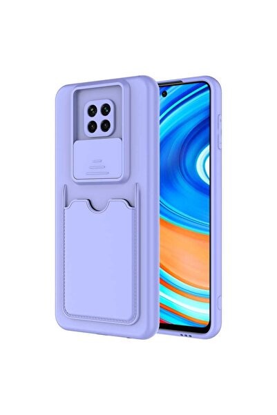 ZM STORE Xiaomi Redmi Note 9 Pro Kılıf Kartlık Bölmeli Sürgülü Kamera Korumal...