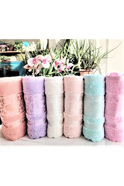 Z&N STYLE Annem Gardenya 50x90 см. Жаккардовий набір рушників для весілля (6 ШТ.)