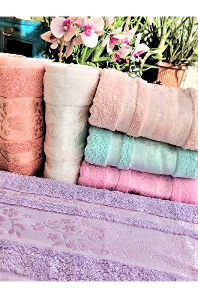 Z&N STYLE Annem Gardenya 50x90 см. Жаккардовий набір рушників для весілля (6 ШТ.)