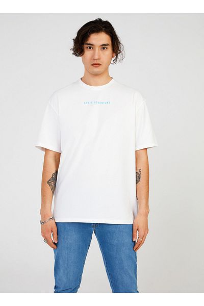 The Crow Bicycle Collar Printed White Men's T-shirt