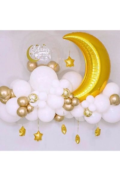 DÜVENCİ TİCARET White Balloon Moon Set