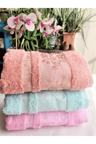 Z&N STYLE Annem Gardenya 50x90 см. Жаккардовий набір рушників для весілля (3 шт.)