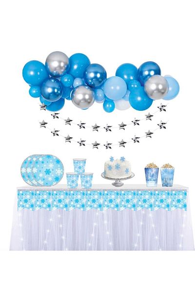 Big Party Snow Theme Flame Set for 16 People
