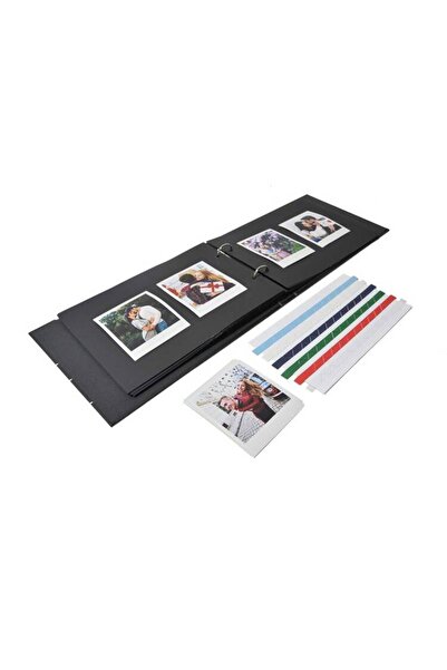Adil Baba Clapperboard Design Black Leaf Photo Album And White Pen Set
