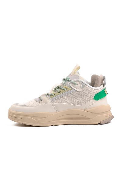 ERKE 11123101012 Λευκοπράσινο K Hi Sneaker