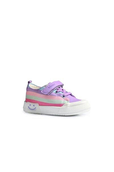 Vicco Elf Orthopedic Girl's Lilac Linen Lighted Sneaker