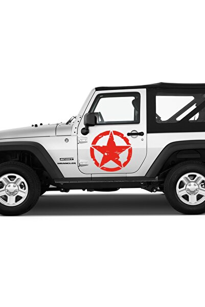 Melek Pazarı 15 × 15 سم - قطعتين - ملصق سيارة بنجمة الجيش