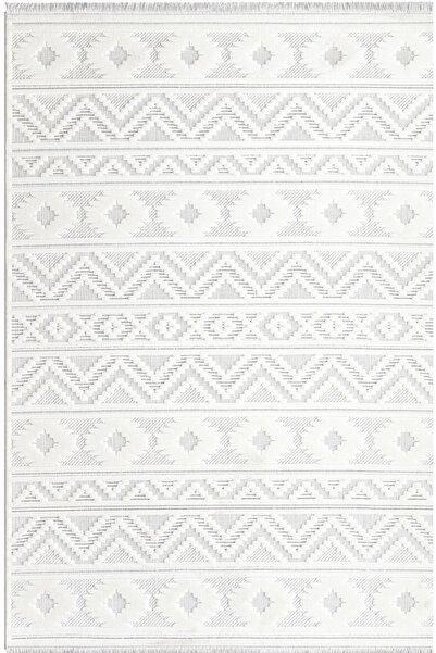 İpek Mekik Halı Almond 11406 Iskandinav Tarz Dokuma Modern Desenli Halı