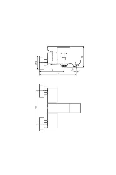 AR -yak Melia Series Chrome Bathroom Shower Faucet
