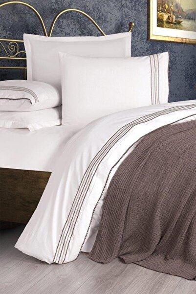 Özdilek Prime Triko Battaniyeli Gelin Seti (7 Parça)-bej