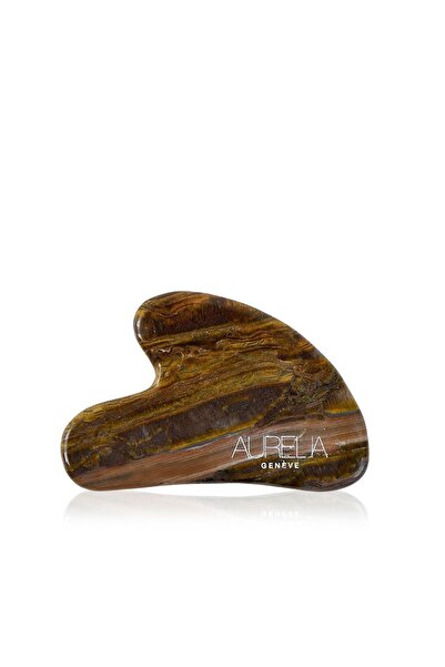 Aurelia Genève Tiger Eye Gua Sha - Kalp Şekilli Gua Sha Taşı – Kaplangözü