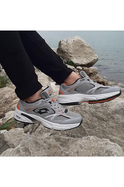 Lotto Athens Grey-Orange Ορθοπεδικά ελαφριά αθλητικά παπούτσια - Memory