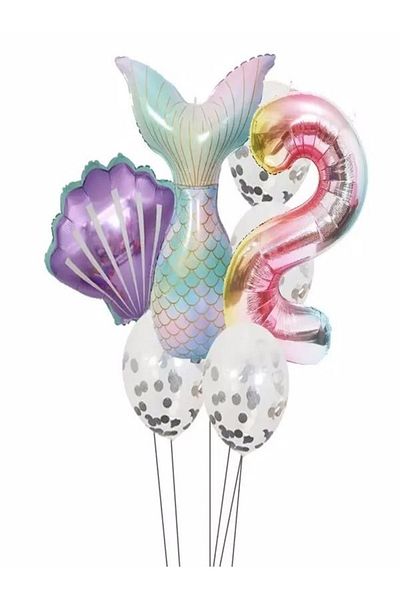 DÜVENCİ TİCARET Mermaid Tail Balloon Set