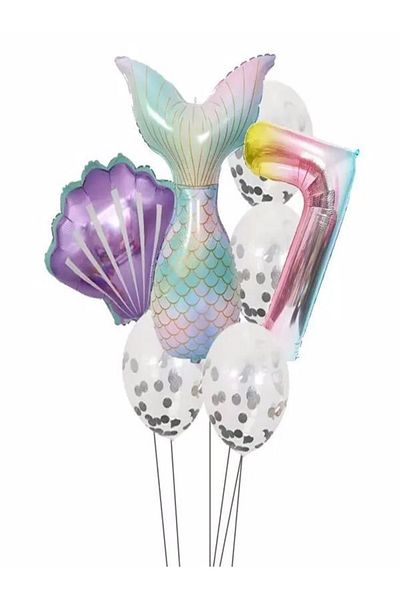 DÜVENCİ TİCARET Mermaid Tail Balloon Set
