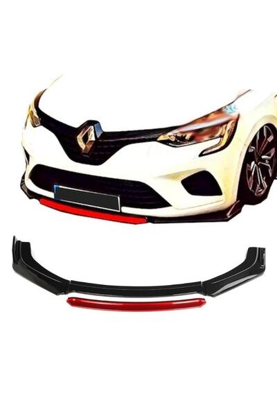 Carmind Renault Clio 5 Ön Tampon Altı Lip 4 Parça 2019-2022 (kırmızı)