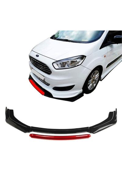 Carmind Ford Courier Ön Tampon Altı Lip 4 Parça (kırmızı)