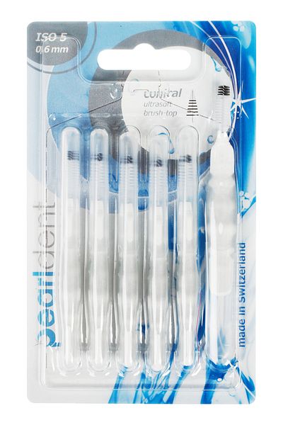 Pearldent Iso 5 Conical - 0.6 Mm Covered Interface Brush 6 Pieces