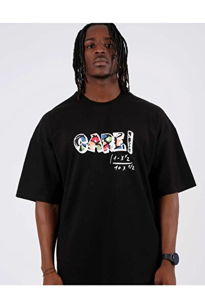 machiavelli Tricou negru oversize cu imprimeu Care Chest