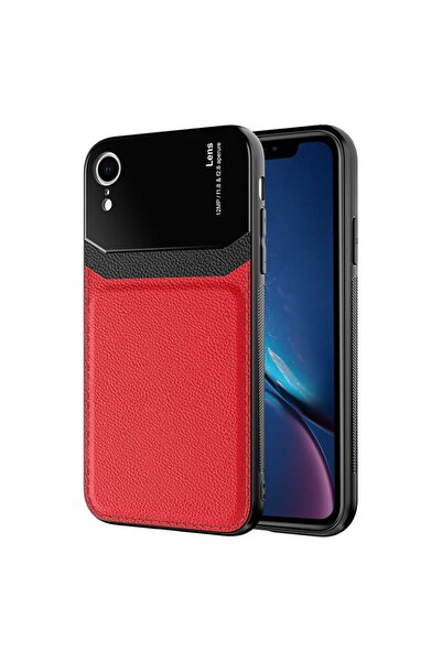 ZM STORE Apple Iphone Xr 6.1 Kılıf Parlak Yüzey Deri Görünümlü Kapak
