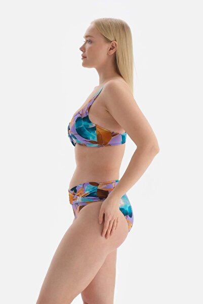 Dagi Λιλά - Βενζινοπράσινο κορσέ Tight Bikini Top