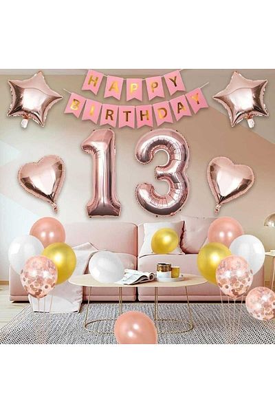 DÜVENCİ TİCARET 13th Birthday Party Balloon Decorations
