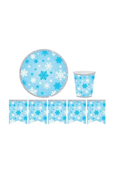 Big Party Snow Theme Flame Set for 16 People