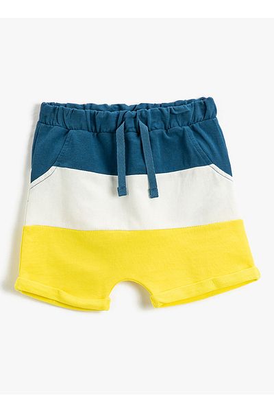 Koton Elastic Waist Normal Navy Blue Baby Shorts 3smb40017tk