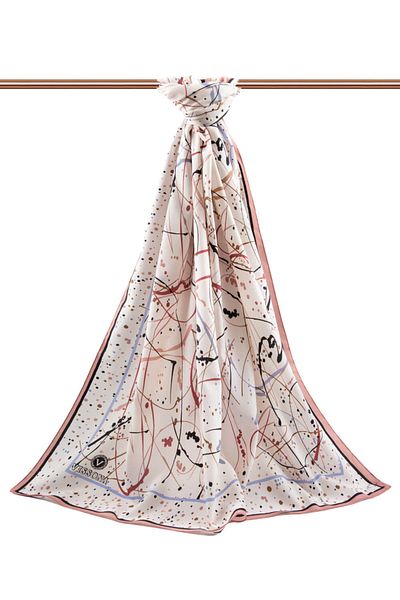 Vissona Γυναικεία Luxury Medina Silk Shawl Powder-9
