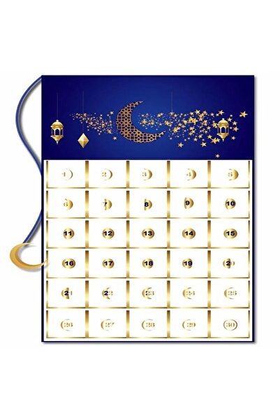 DÜVENCİ TİCARET لوحة متجر حفلات رمضان الصغيرة مع جيوب - 50*75