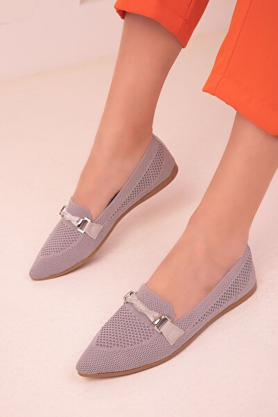 SOHO Gray Women's Ballerinas 17902
