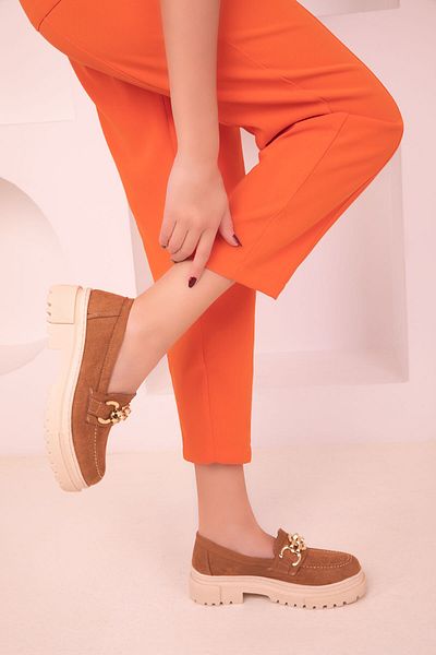 SOHO Tan Suede Women's Casual Shoes 17868