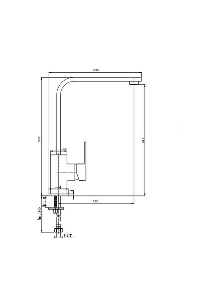 AR -yak Melia Series Chrome Kitchen Sink Sink Mixer