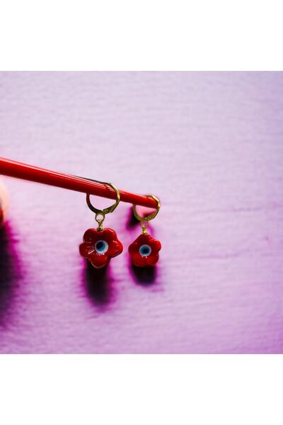 FASİON Handmade Flower Glass Earrings